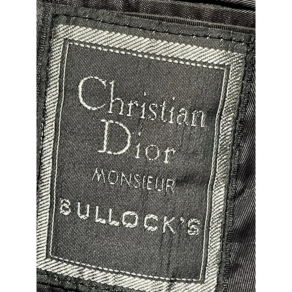 Vintage Christian Dior Monsieur Mens Light Gray Pinstripe Blazer Jacket USA Read